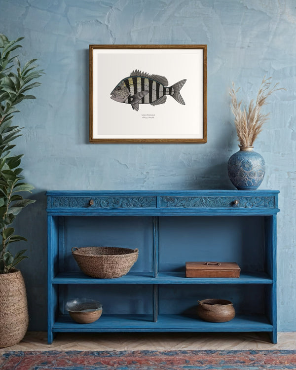 Sheepshead II Color Fish Print